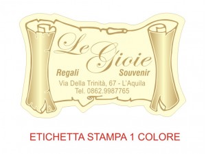 Etichette adesive per articoli da regalo e casalinghi (mm 55X34)  (cod.4L )